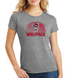 Women's North Carolina State Wolfpack Premium Tri-Blend Tee Shirt - NC State Basketball