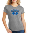 Women's Creighton Bluejays Premium Tri-Blend Tee Shirt - Full Color Fade Primary Logo Oval