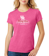 Women's Houston Cougars Premium Tri-Blend Tee Shirt - Spotlight and Shadow Houston