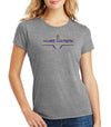 Women's James Madison Dukes Premium Tri-Blend Tee Shirt - Striped James Madison Football Laces