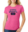 Women's K-State Wildcats Premium Tri-Blend Tee Shirt - Full Color K-State Wildcats Fade