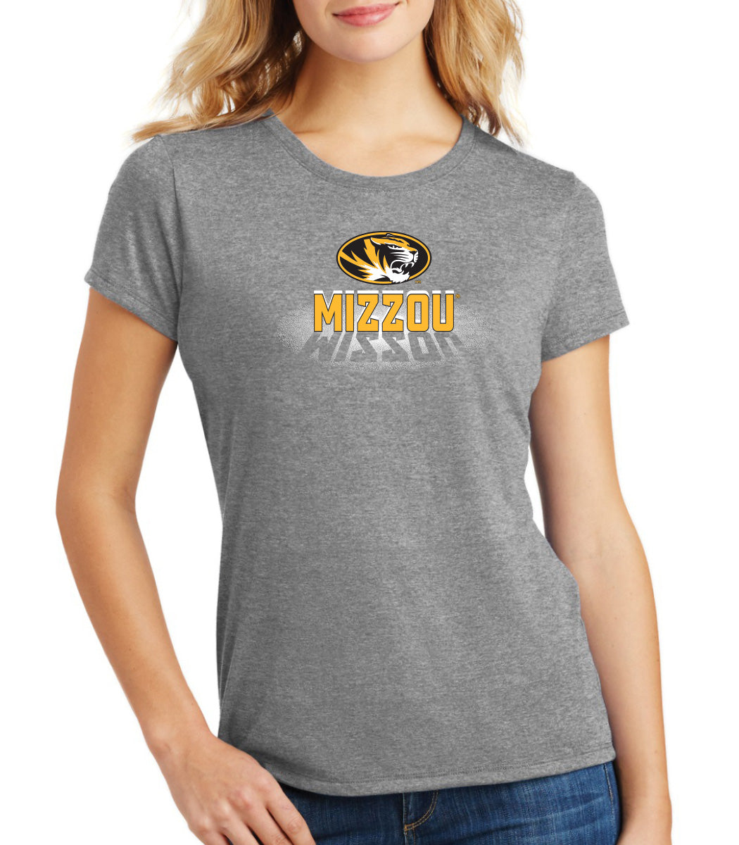Women's Missouri Tigers Premium Tri-Blend Tee Shirt - Spotlight and Shadow Mizzou