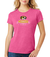 Women's Missouri Tigers Premium Tri-Blend Tee Shirt - Spotlight and Shadow Mizzou