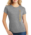 Women's LSU Tigers Premium Tri-Blend Tee Shirt - Vertical Louisiana State University Tigers