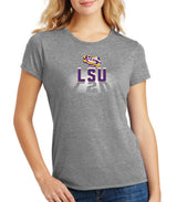 Women's LSU Tigers Premium Tri-Blend Tee Shirt - Spotlight and Shadow LSU