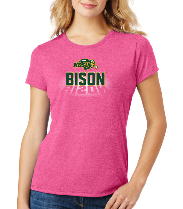 Women's NDSU Bison Premium Tri-Blend Tee Shirt - Spotlight Bison