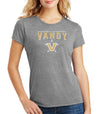 Women's Vanderbilt Commodores Premium Tri-Blend Shirt - Vandy with Primary Logo