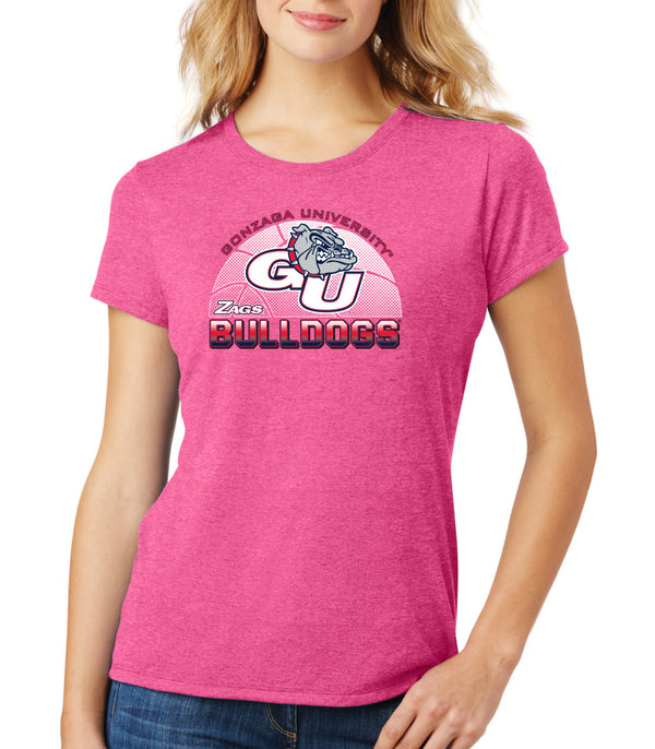 Women's Gonzaga Bulldogs Premium Tri-Blend Tee Shirt - Gonzaga Basketball