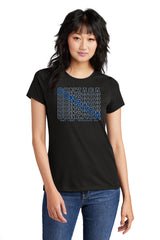 Women's Gonzaga Bulldogs Premium Tri-Blend Tee Shirt - Diagonal Echo Gonzaga