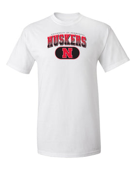 Nebraska Huskers Tee Shirt - Full Color Huskers Fade with Block N