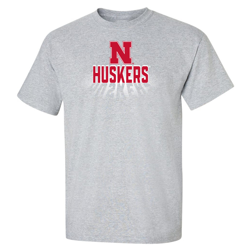Nebraska Huskers Tee Shirt - 3D Huskers Spotlight Shadow