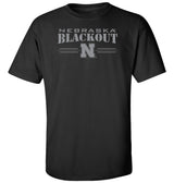 Nebraska Huskers Tee Shirt - Nebraska Blackout Block N
