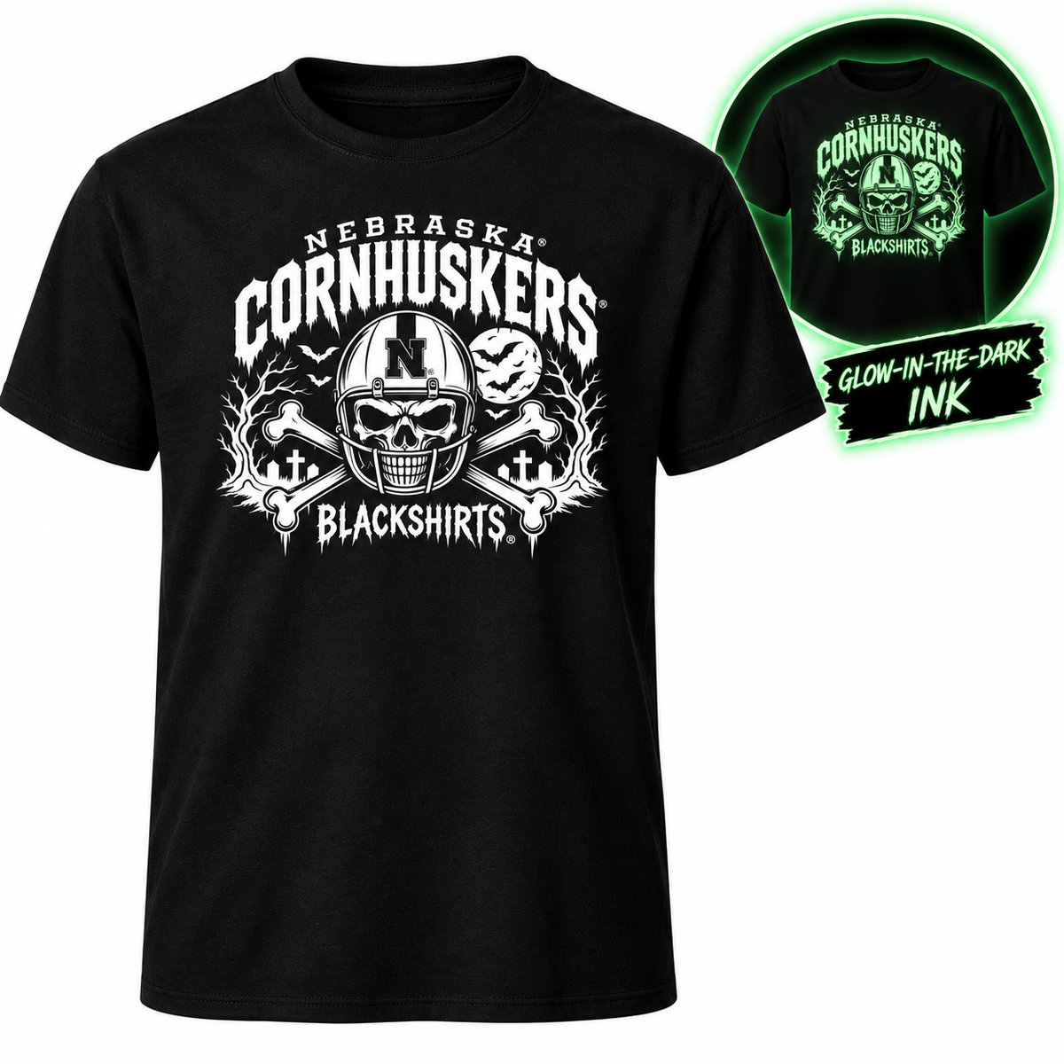 Nebraska Blackout Glow-in-the-Dark T-Shirt – Blackout Blackshirts