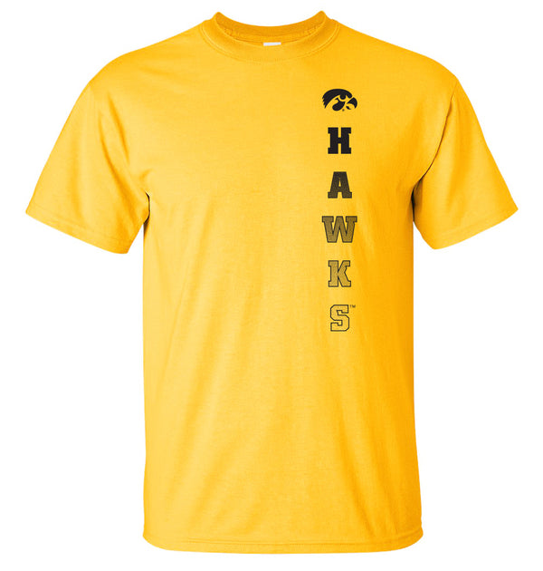 Iowa Hawkeyes Tee Shirt - Vert Hawks Fade with Tigerhawk