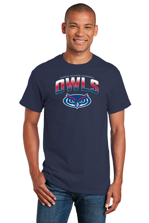 Florida Atlantic Owls Tee Shirt - FAU Full Color OWLS Fade