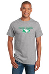 North Dakota Fighting Hawks Tee Shirt - Full Color Script Fade Primary Logo