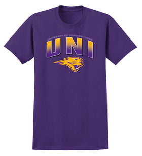 Northern Iowa Panthers Tee Shirt - UNI Full Color Fade Primary Logo