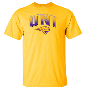 Northern Iowa Panthers Tee Shirt - UNI Full Color Fade Primary Logo