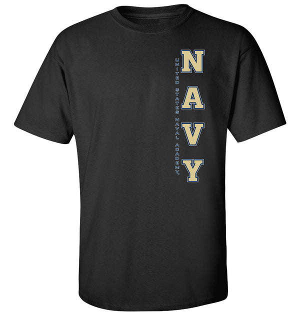 Navy Midshipmen Tee Shirt - USNA Vertical Navy