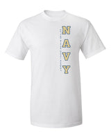 Navy Midshipmen Tee Shirt - USNA Vertical Navy