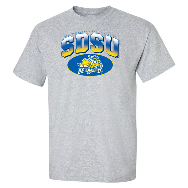 South Dakota State Jackrabbits Tee Shirt - SDSU Full Color Fade Plus Primary Logo