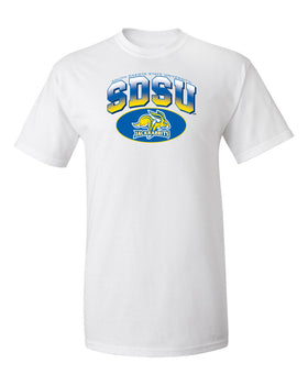 South Dakota State Jackrabbits Tee Shirt - SDSU Full Color Fade Plus Primary Logo