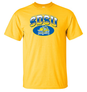 South Dakota State Jackrabbits Tee Shirt - SDSU Full Color Fade Plus Primary Logo