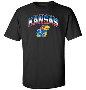 Kansas Jayhawks Tee Shirt - Full Color Fade Kansas Logo