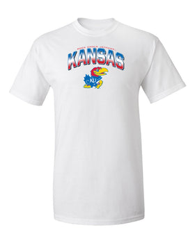 Kansas Jayhawks Tee Shirt - Full Color Fade Kansas Logo