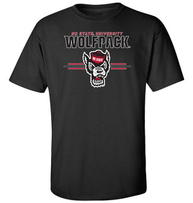 North Carolina State Wolfpack Tee Shirt - 3-Stripe Primary Logo