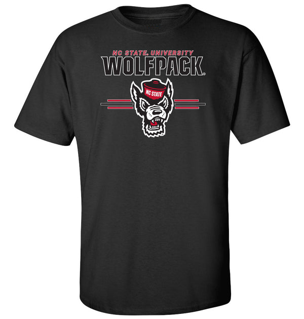 North Carolina State Wolfpack Tee Shirt - 3-Stripe Primary Logo