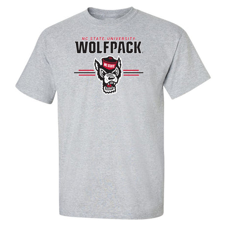 North Carolina State Wolfpack Tee Shirt - 3-Stripe Primary Logo