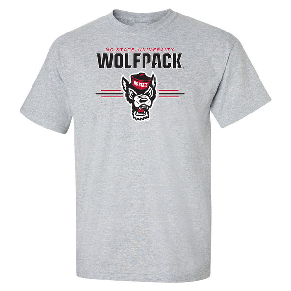North Carolina State Wolfpack Tee Shirt - 3-Stripe Primary Logo