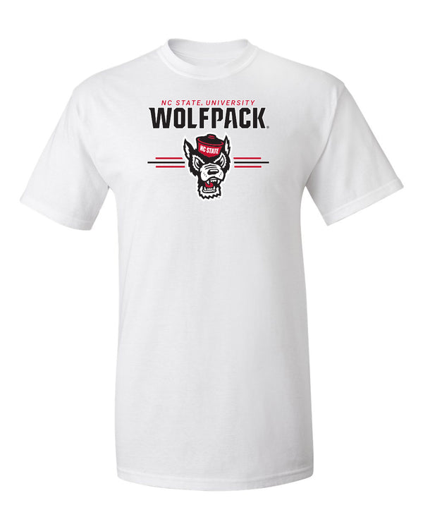 North Carolina State Wolfpack Tee Shirt - 3-Stripe Primary Logo