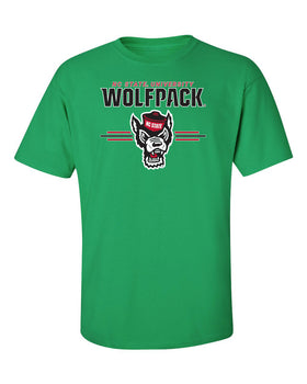 North Carolina State Wolfpack Tee Shirt - 3-Stripe Primary Logo