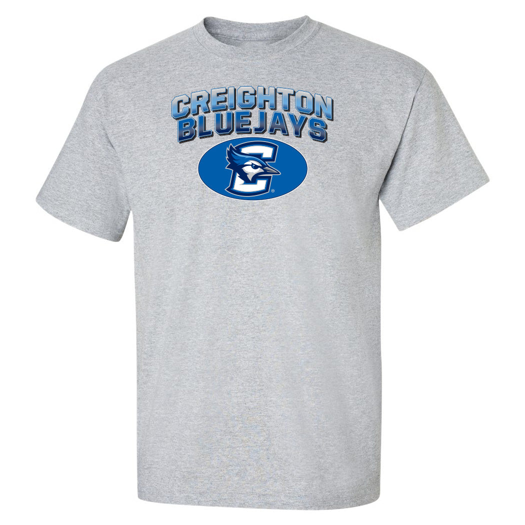 Creighton Bluejays Tee Shirt - Full Color Fade Primary Logo Oval