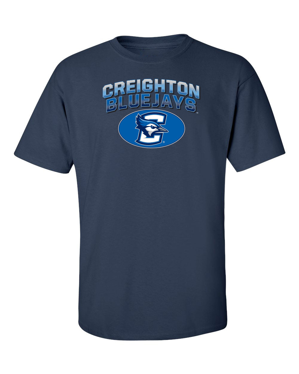 Creighton Bluejays Tee Shirt - Full Color Fade Primary Logo Oval