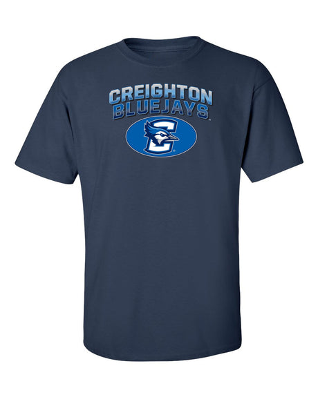 Creighton Bluejays Tee Shirt - Full Color Fade Primary Logo Oval