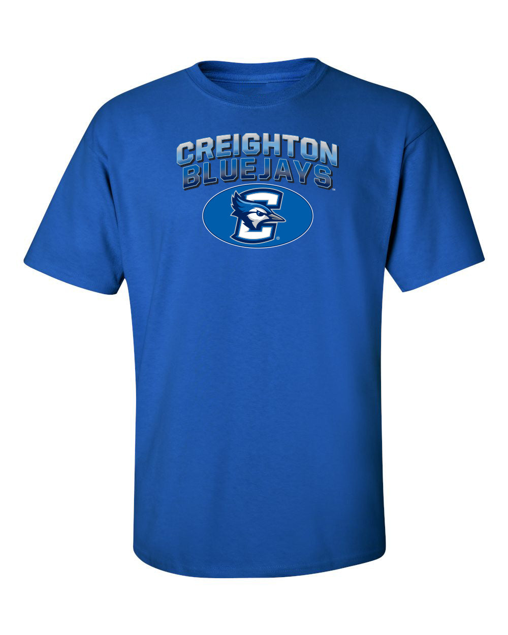 Creighton Bluejays Tee Shirt - Full Color Fade Primary Logo Oval