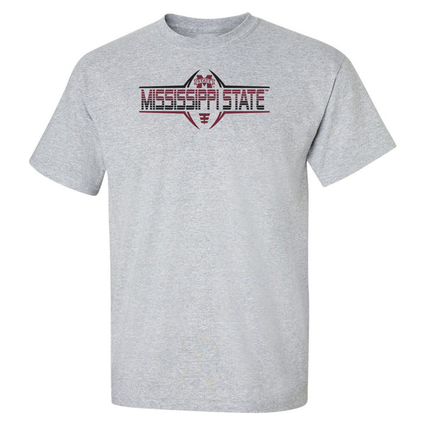 Mississippi State Bulldogs Tee Shirt - Striped MSU Bulldogs Football Laces