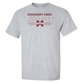 Mississippi State Bulldogs Tee Shirt - MSU Bulldogs 3-Stripe