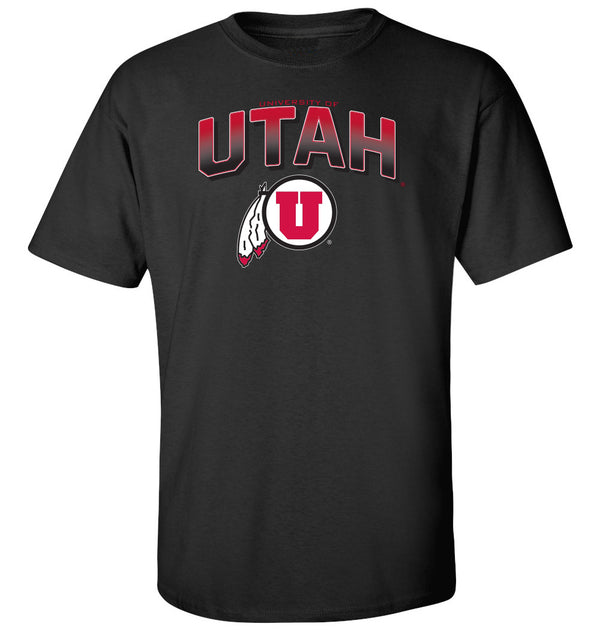 Utah Utes Tee Shirt - Full Color Fade Utah Utes Logo