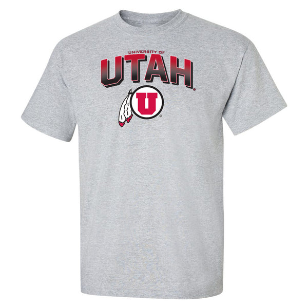 Utah Utes Tee Shirt - Full Color Fade Utah Utes Logo