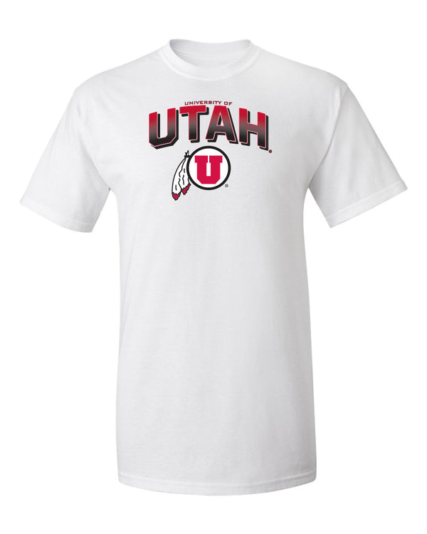 Utah Utes Tee Shirt - Full Color Fade Utah Utes Logo