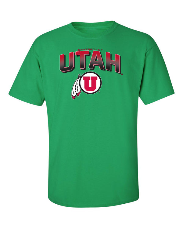 Utah Utes Tee Shirt - Full Color Fade Utah Utes Logo