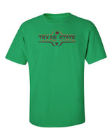 Texas State Bobcats Tee Shirt - Striped Texas State Football Laces