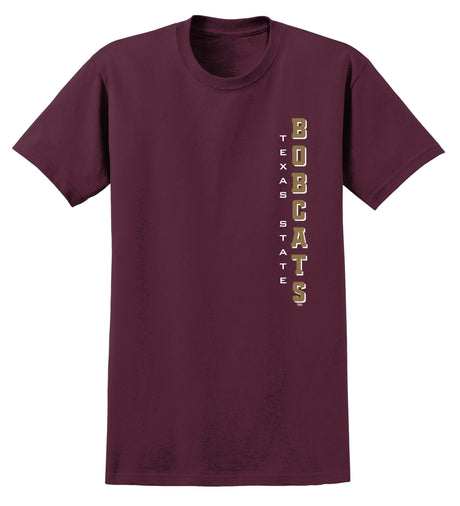 Texas State Bobcats Tee Shirt - Vertical Texas State Bobcats
