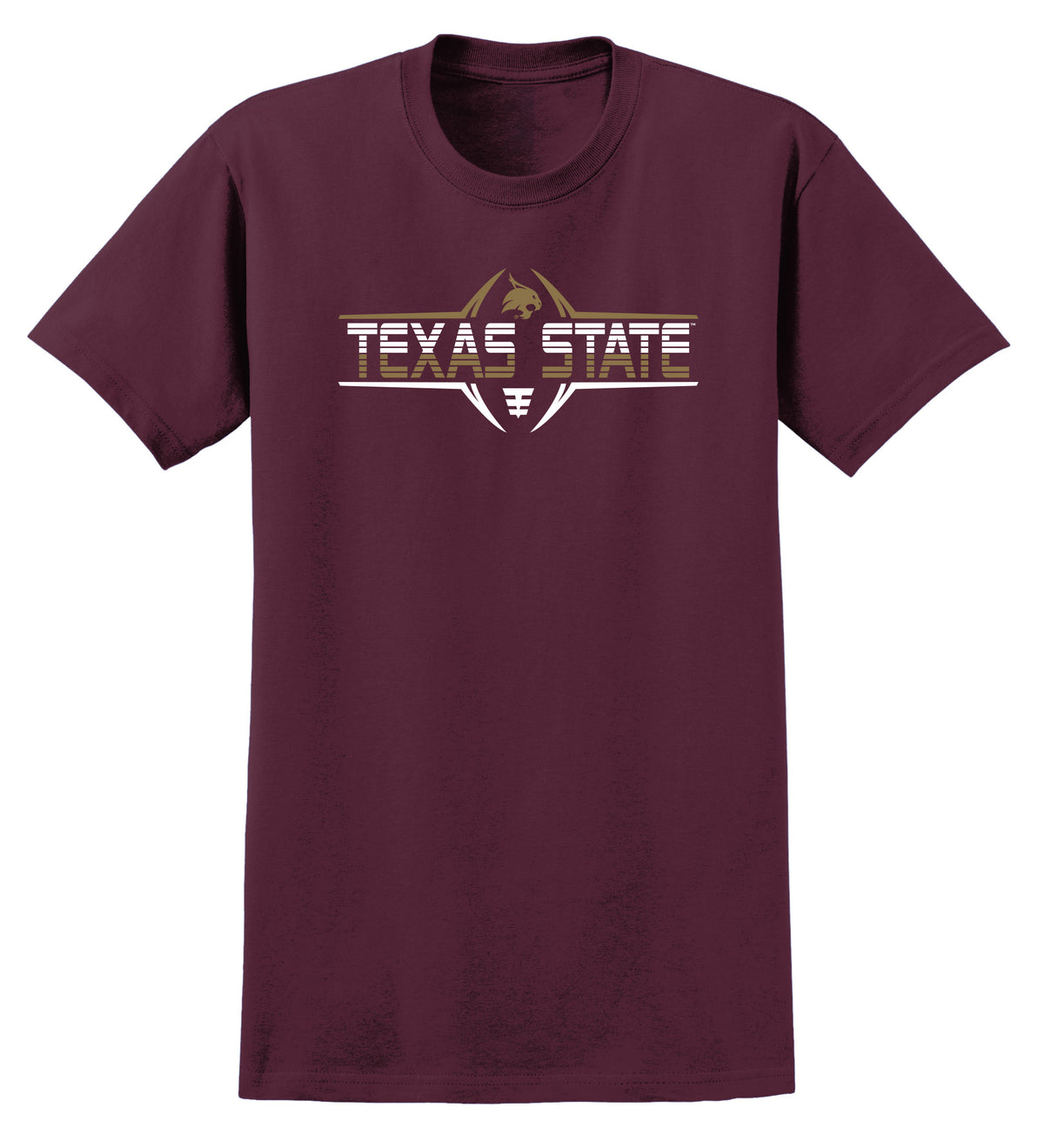 Texas State Bobcats Tee Shirt - Striped Texas State Football Laces