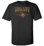 Texas State Bobcats Tee Shirt - 3 Stripe State Outline Logo