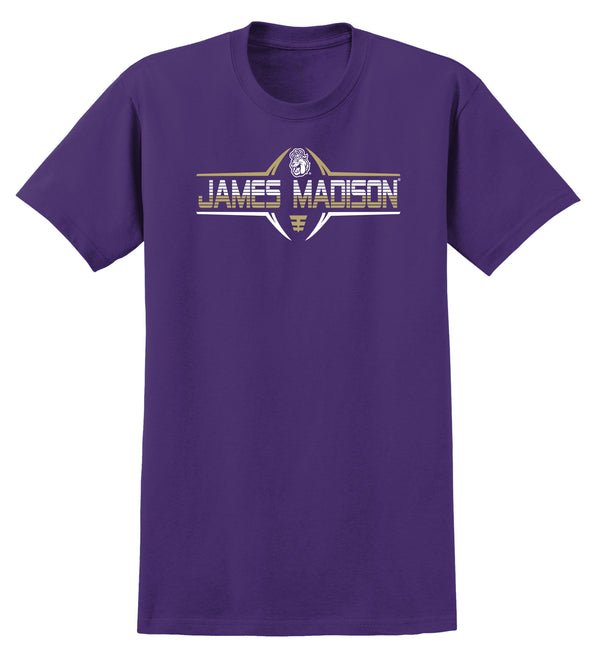 James Madison Dukes Tee Shirt - Striped James Madison Football Laces